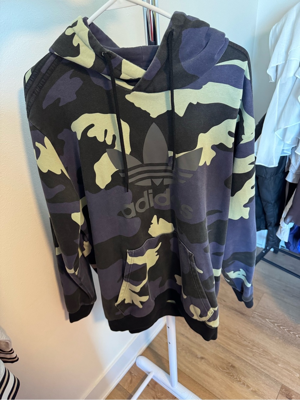 Adidas Originals Graphics Camo Hoodie blue green camouflage pattern size XXL